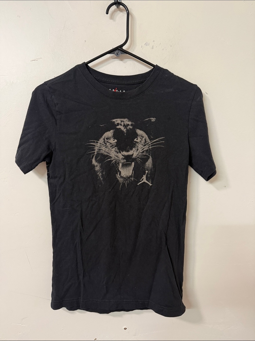 Jordan Black Short-Sleeve Tee with Panther Graphic